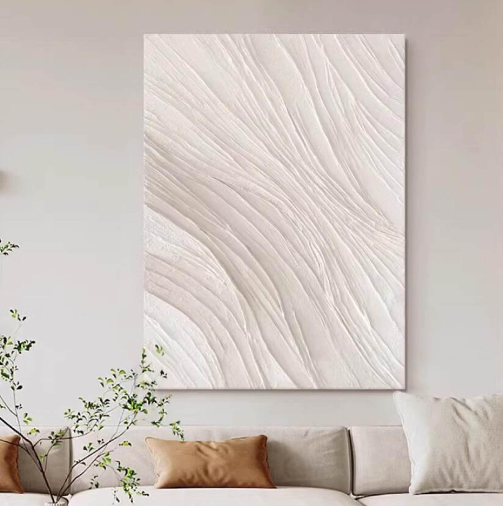 Peinture à l'huile haut de gamme grand format style luxe léger pour salon moderne