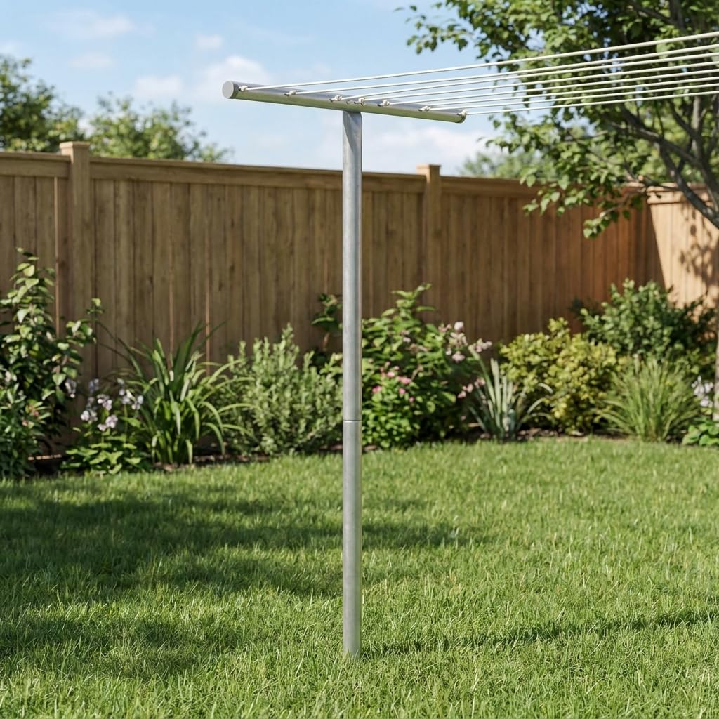 Steel Outdoor Clothesline - Household Essentials -6 Steel Outdoor Clothesline - Household Essentials -6
