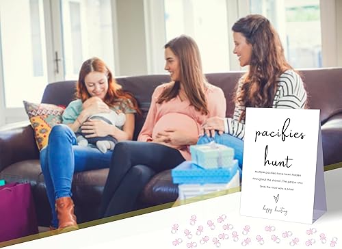 Miniatura 5 de Juegos de caza de chupetes para baby shower, juegos rústicos de baby shower, género neutro, chupetes para juego de baby shower, juegos de revelación