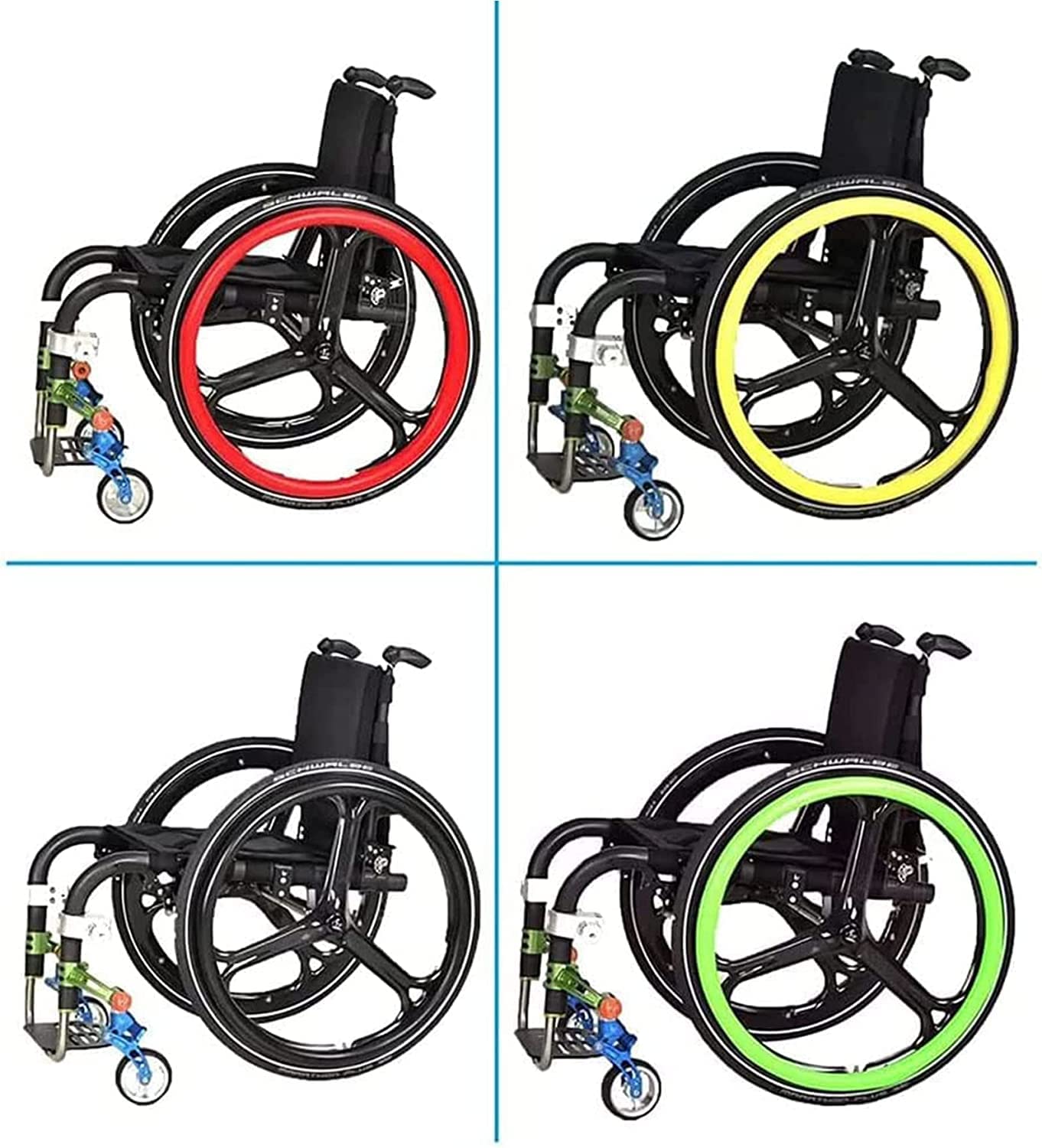 Funda para Silla de Ruedas Deportiva con Rueda Trasera de 22/24 Pulgadas, Fundas Antideslizantes y Resistentes al Desgaste para Silla de Ruedas, Funda Protectora para Silla de Ruedas para Mejorar el