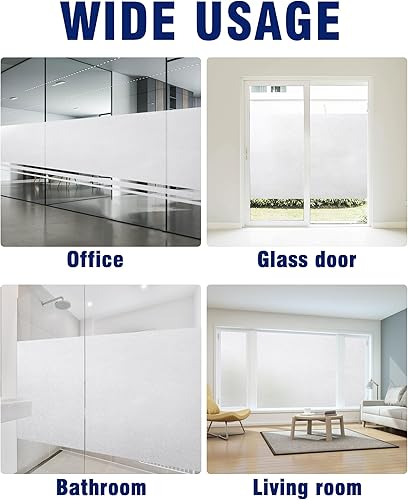 Miniatura 6 de Película de privacidad para ventana con 3 herramientas de instalación, película de vidrio esmerilado para ventana, bloqueo UV, control de calor,