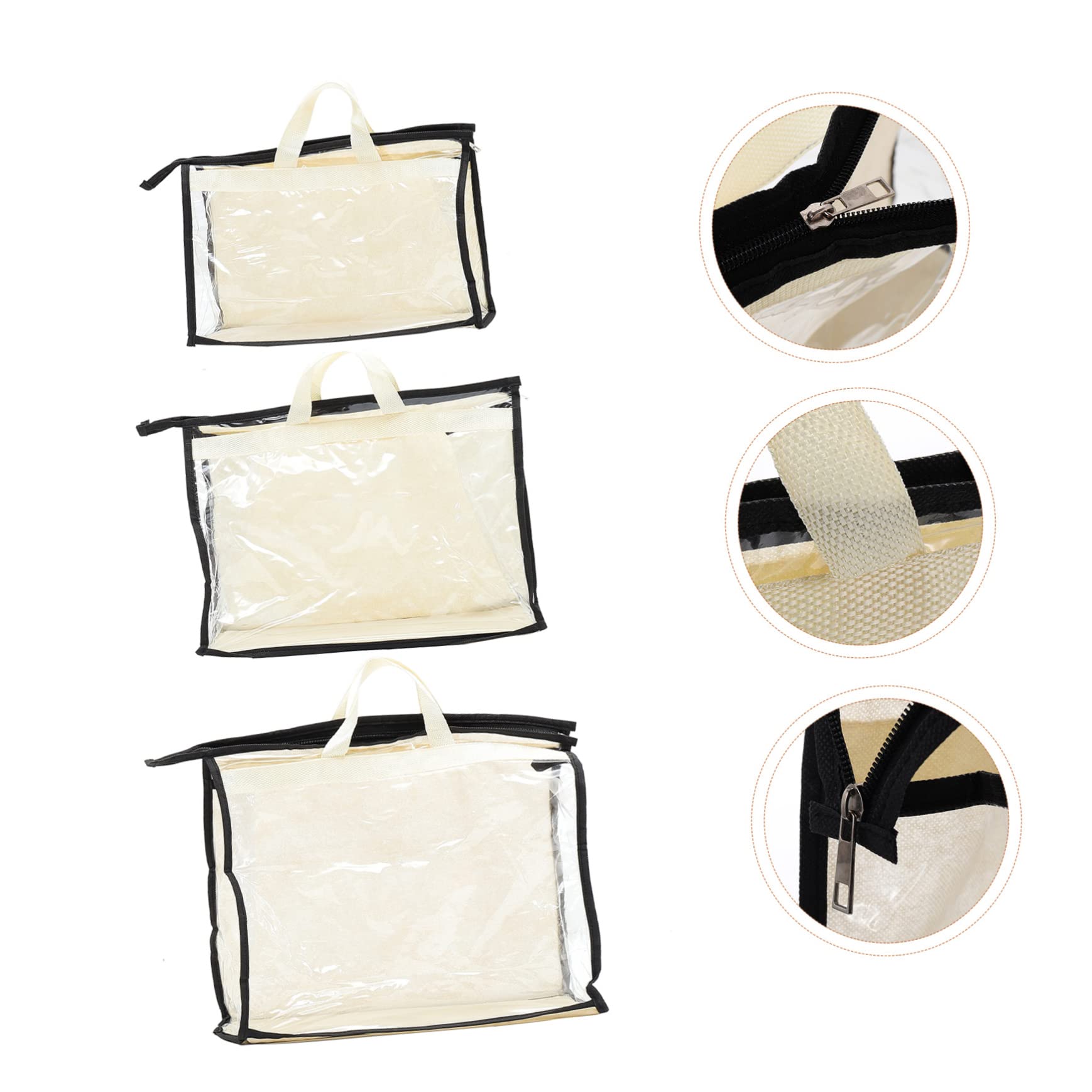 Organizador de Bolsos Colgante Transparente Pvc 15 Piezas para Armario | Diseño Transparente, Fácil de Limpiar y Portátil, para Dormitorio y Hogar, Selección Rápida en Perchas y Bolsas