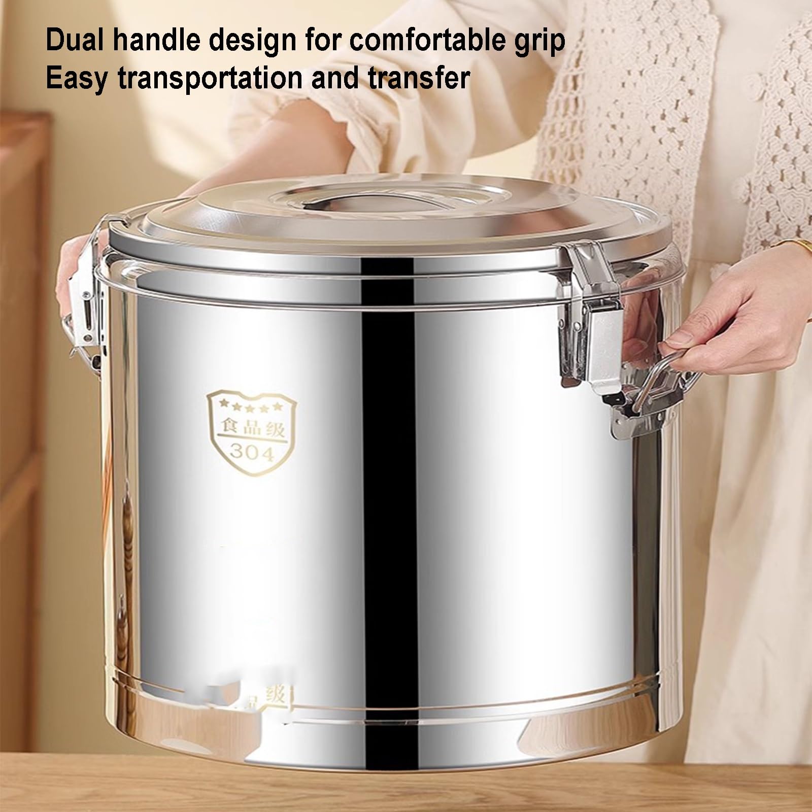 Distributeur de Boissons Isotherme en Acier Inoxydable de 10 L - Distributeur de Boissons Chaudes et Froides pour Lait, jus - Boîtier argenté résistant pour Les fêtes, Les événements et l'us