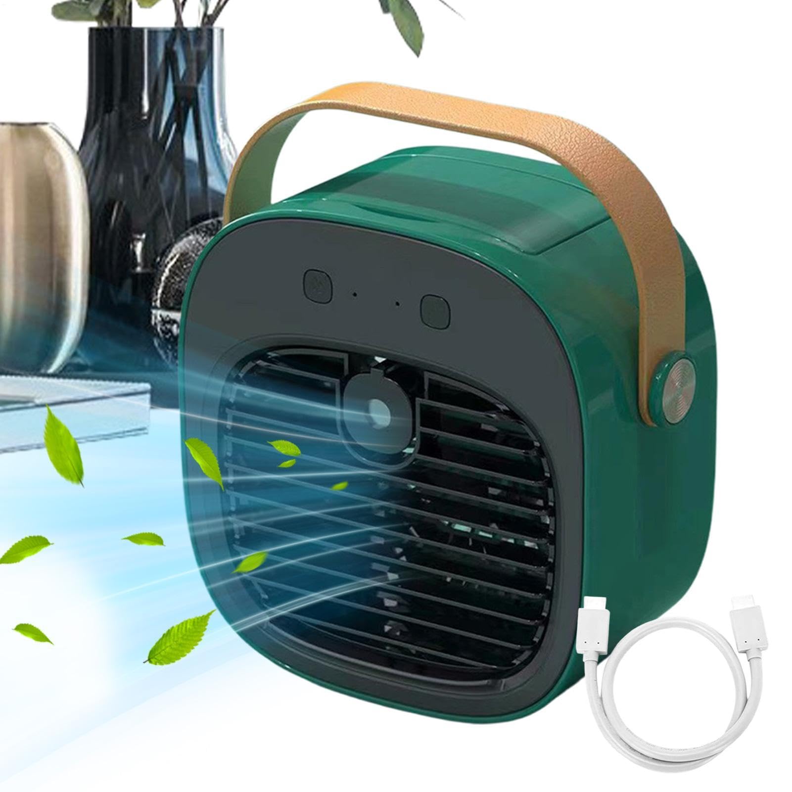Ventilatore da Scrivania Personale Mini USB Ricaricabile 3 Velocità | Ventilatore Tavolo Personale Viaggio per piano di lavoro, camera da , comodino, ufficio domestico, viaggi,