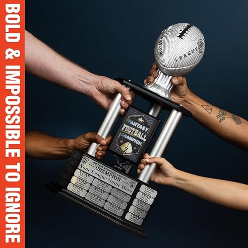 Miniatura 4 de TrophySmack Perpetual Fantasy Football Trophy - Ganador del premio del trofeo de campeonato personalizable  Grabado gratuito hasta 19 años ganadores