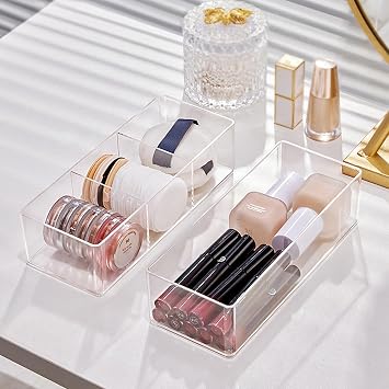 Makeup Drawer Organiser Set of 2 Acrylic Cosmetic Drawer Organiser