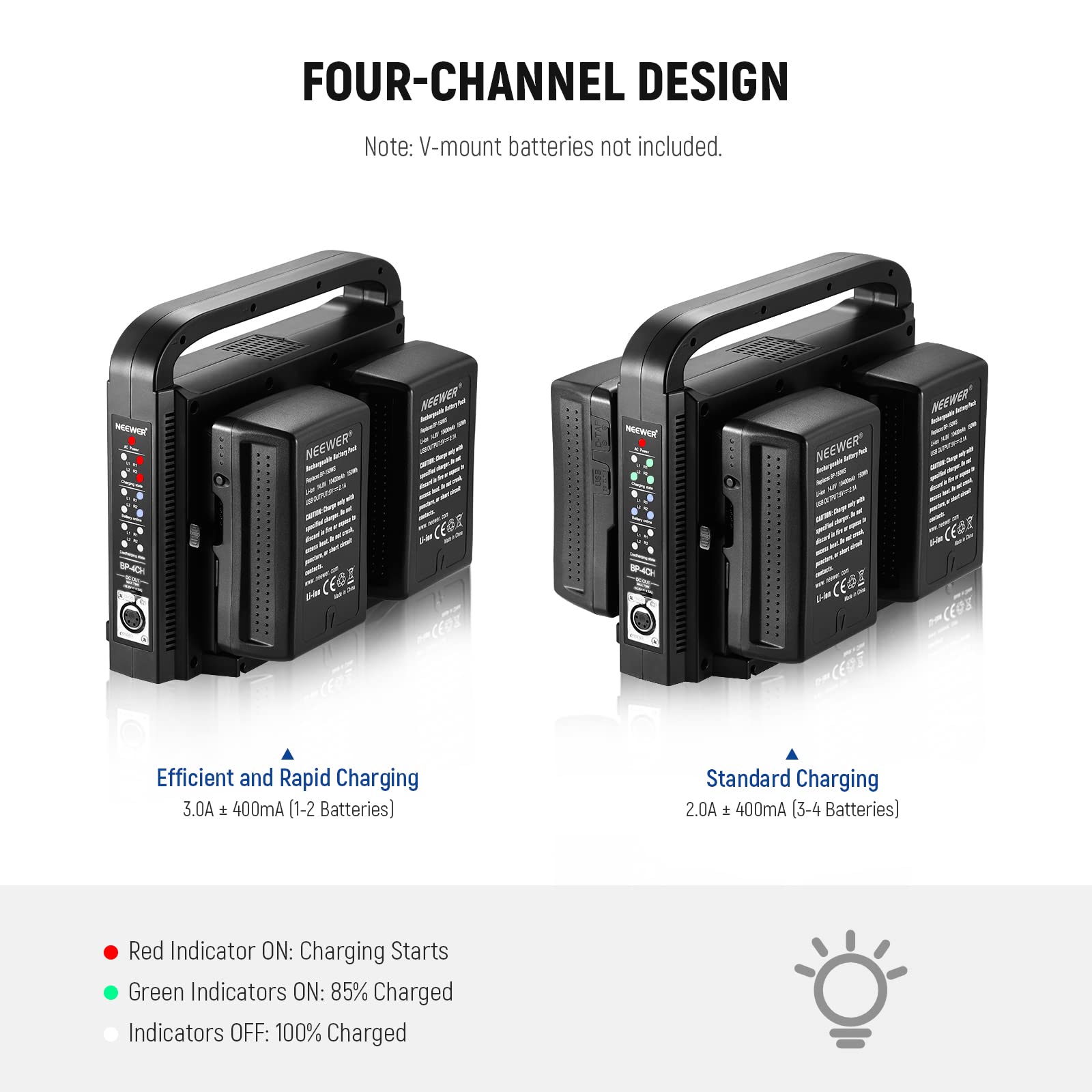New neuf Charger V-mount V-lock 4 ways Chargeur de voyage New neuf Charger V-mount V-lock 4 ways Chargeur de voyage