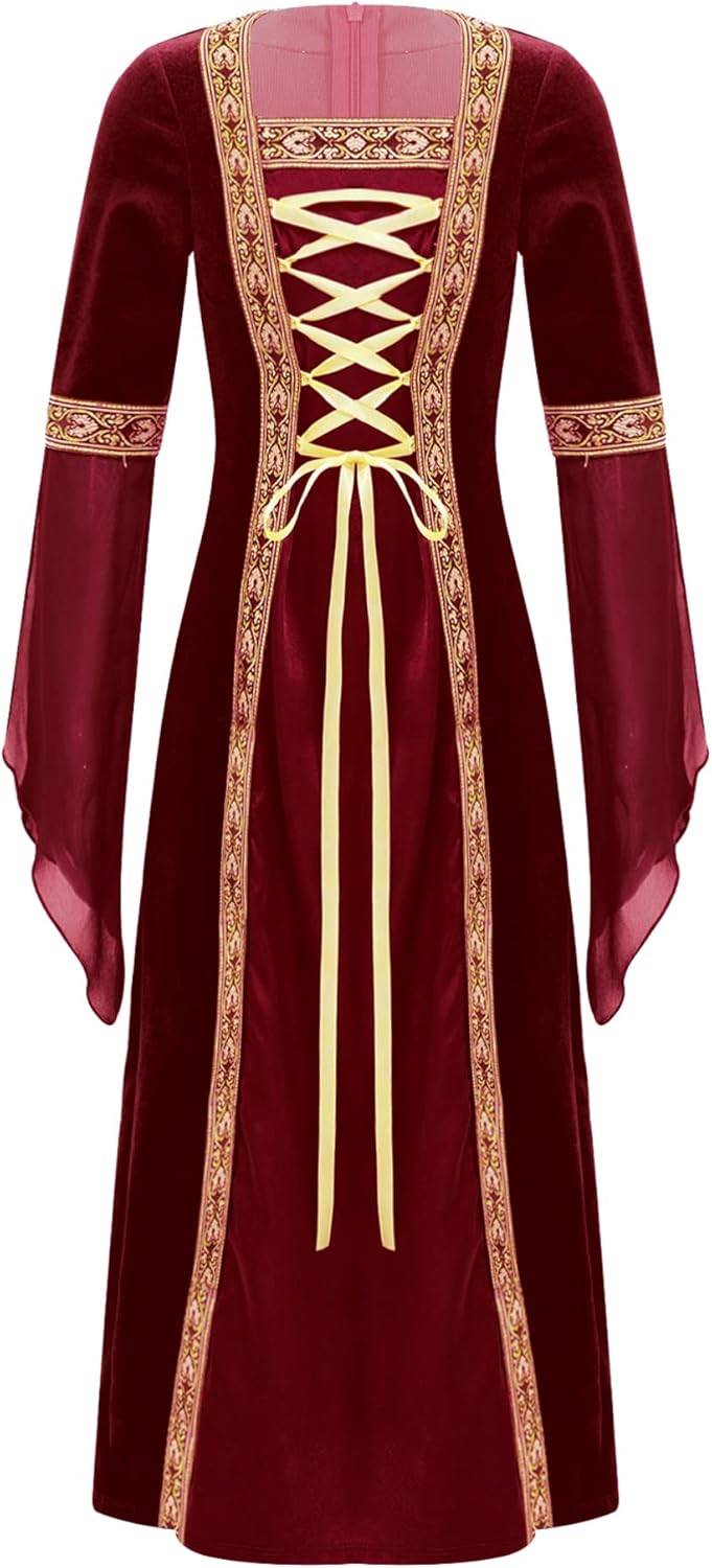 Vestito Principessa Rinascimentale Per Bambina - Costume Medievale Per Carnevale E Feste - Foto 8