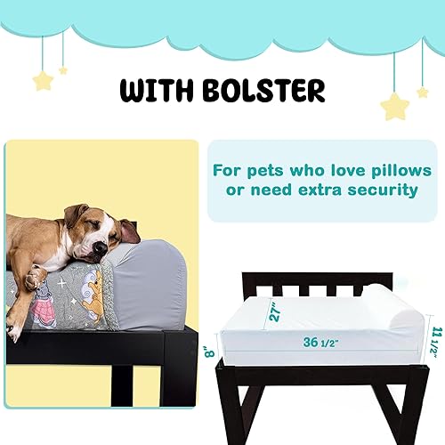 Miniatura 3 de Colchón de cama para perro solo  Cama ortopédica extra gruesa de espuma viscoelástica para mascotas con gel refrescante, funda impermeable y