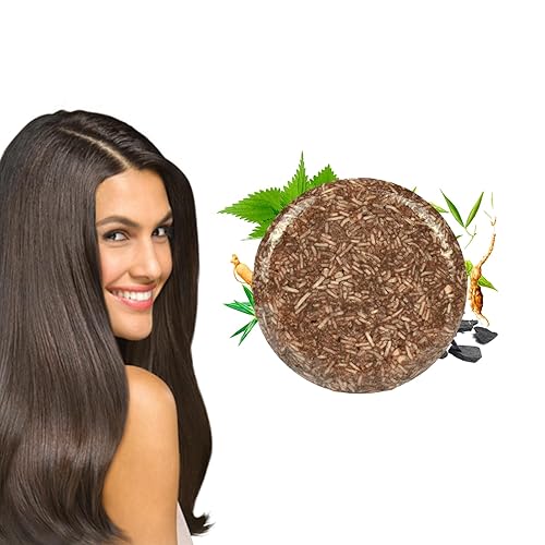 Miniatura 9 de Polygonum Multiflorum Jabón de aceite de salvado para el cabello, barra de champú orgánico Polygonum Multiflorum, barra de champú para oscurecer el