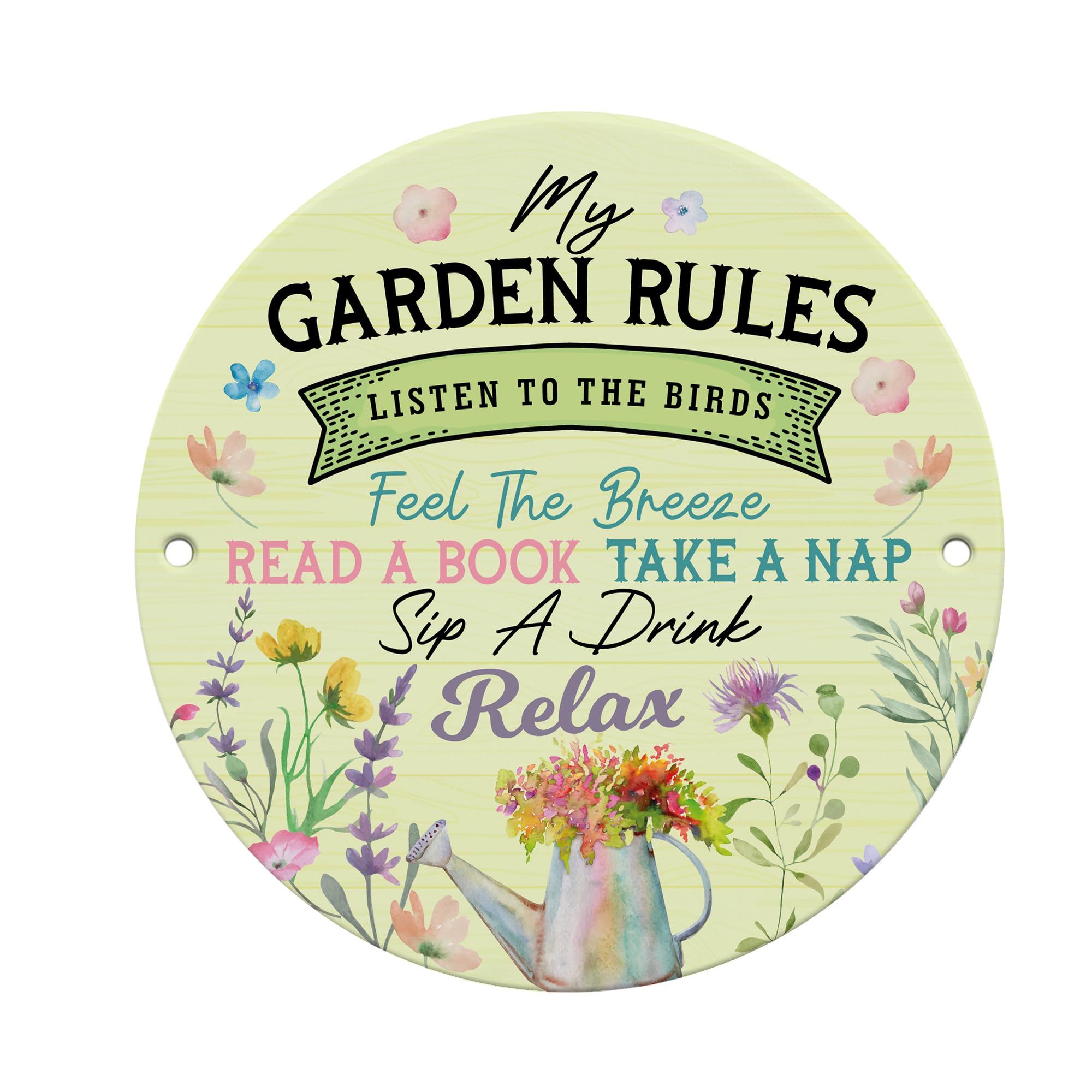 Red Ocean My Garden Rules Acrylic Garden Sign Outdoor Friendship Plaque Funny Garden Plaque For Outside Shed Sign Yard Signs
