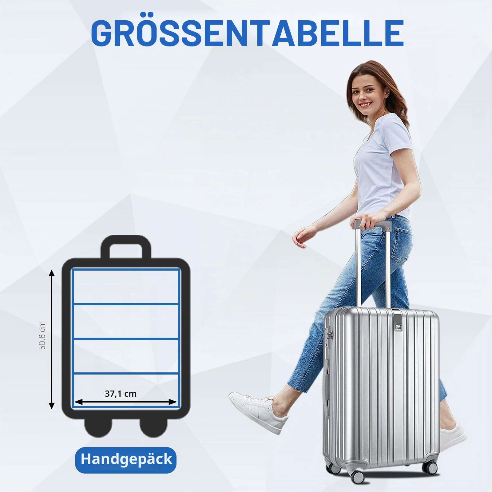 Olosar Koffer-Organizer, Reisegepäck-Organizer, tragbar, hängende Reiseregale, zusammenklappbar, zum Aufhängen, Packwürfel für Handgepäck, Armeegrün, Größe M