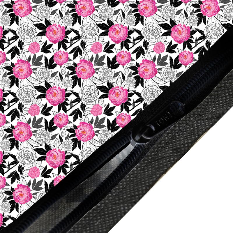Image of Fully Automatic Top Load Washing Machine Cover Suitable For Samsung, Lg, Godrej, Whirlpool 6.5Kg, 7Kg, 7.5Kg, 8Kg, 9Kg, 10Kg, 11Kg ( 58Dx60Wx94H ), Waterproof Cover, Rose.