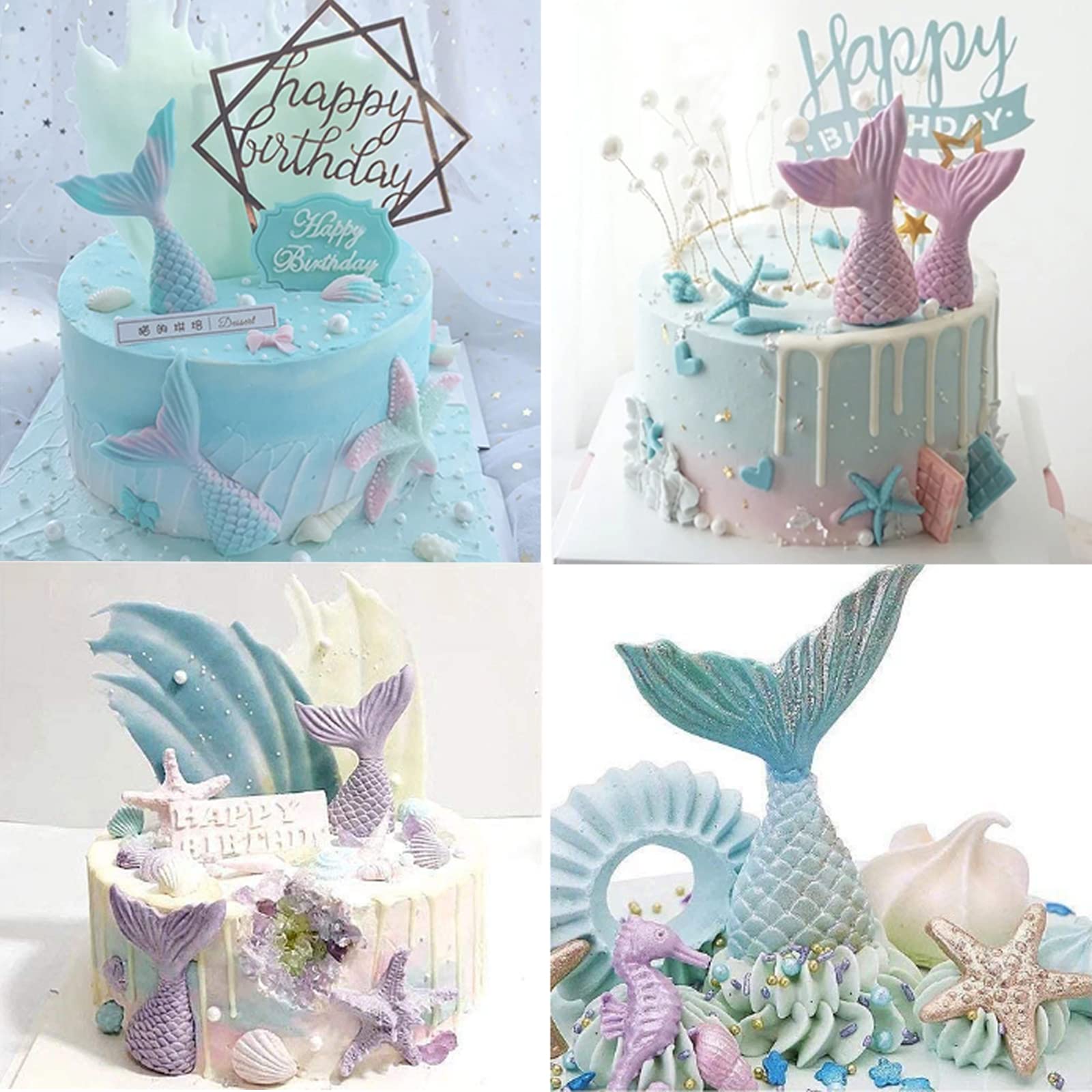 ShanBye Moules En Silicone Thème Marin,3 PCS Moules En Silicone Thème