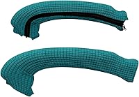 Vista 32 de FORCHEER Funda para Silla de Oficina Repelente al Agua de Jacquard con Respaldo Giratoria Extraíble Elástica Universal para Silla de Computadora