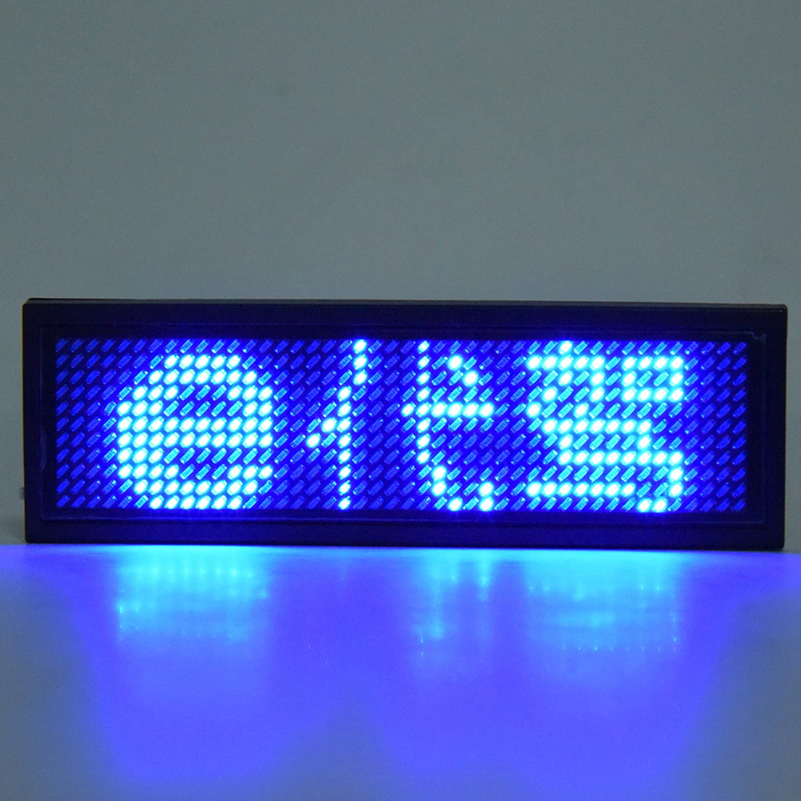 LED Name Tag, 44 X 11 Pixels Use Rechargeable USB Programming Digital Display, Store 550 Chinese Characters for Bar Hotel Party Supermarket School and Restaurant(Blue) - Image 3