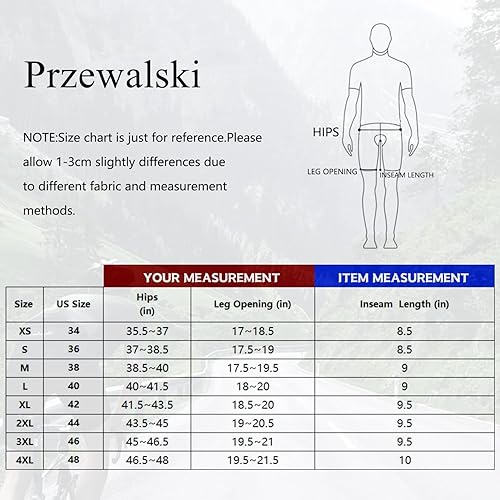 Miniatura 6 de Przewalski Babero corto de ciclismo para hombre con bolsillos para teléfono, acolchado 4D transpirable para ciclismo