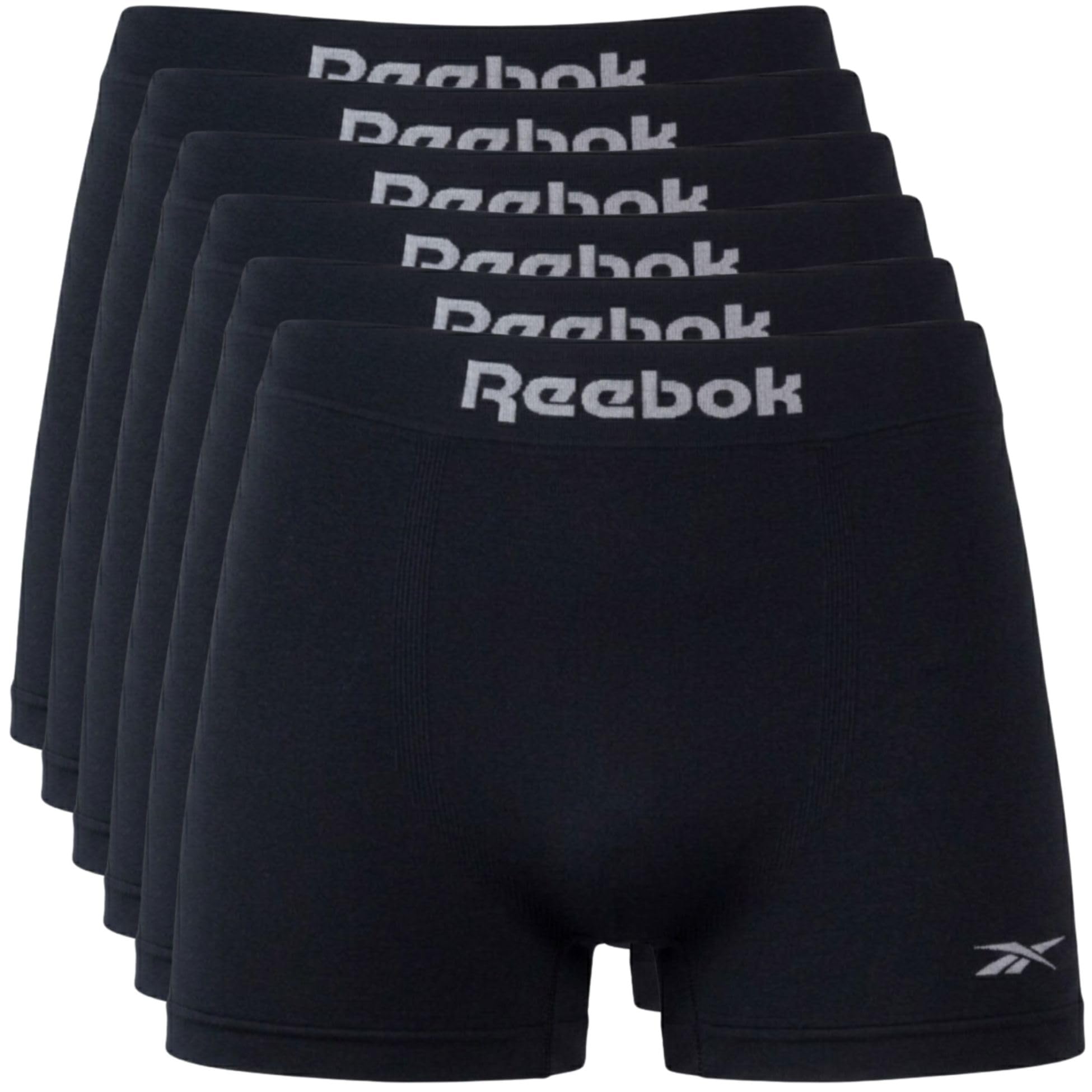 Kit 6 Cuecas Boxer Reebok Poliamida Toque Gelado Sem Costuras Dry Fit