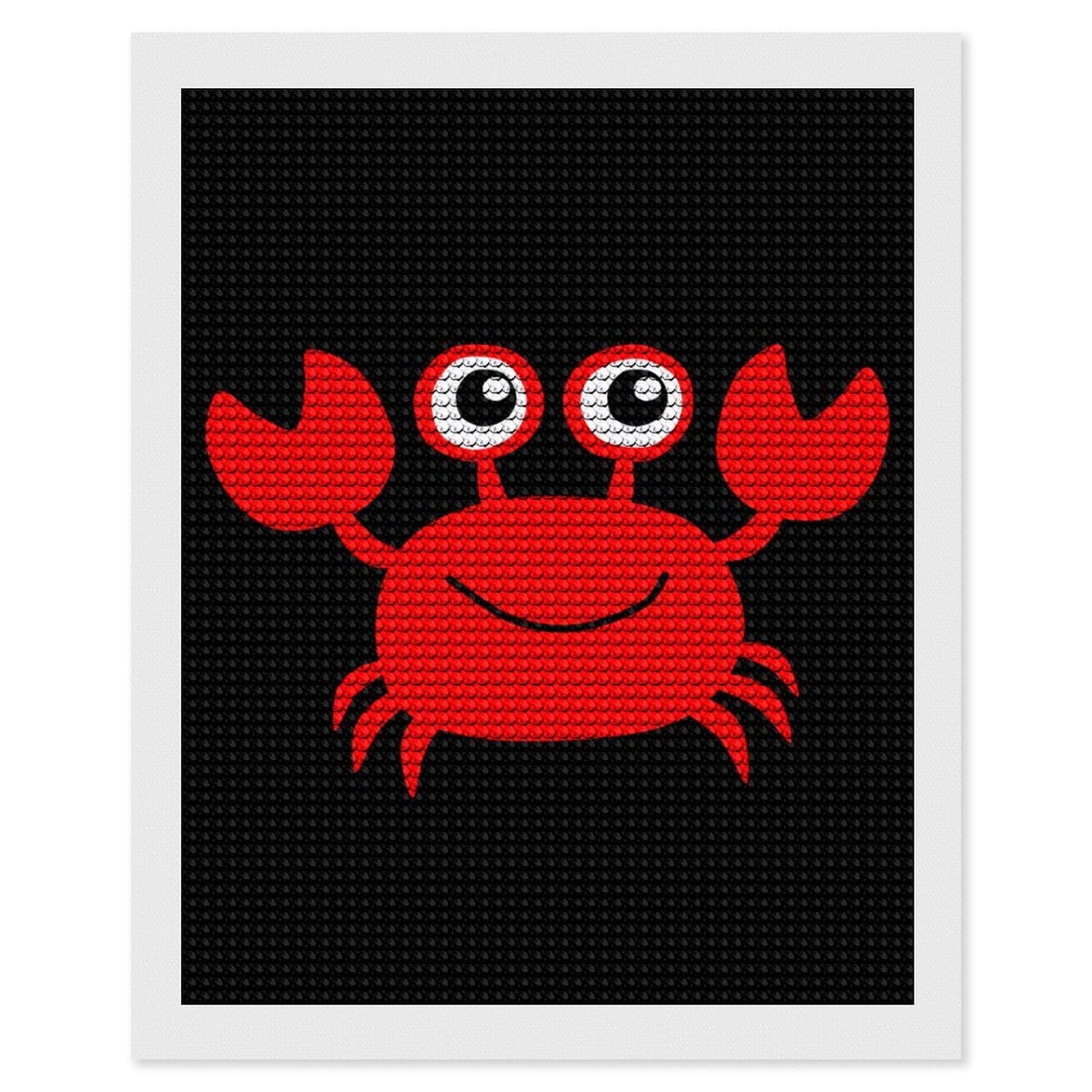 Nclqvjxzkhw Style Cute Crab Diamond Art Painting For Adult Round Diamonds Pictures Arts Crafts Home Wall Decor 16"X20"