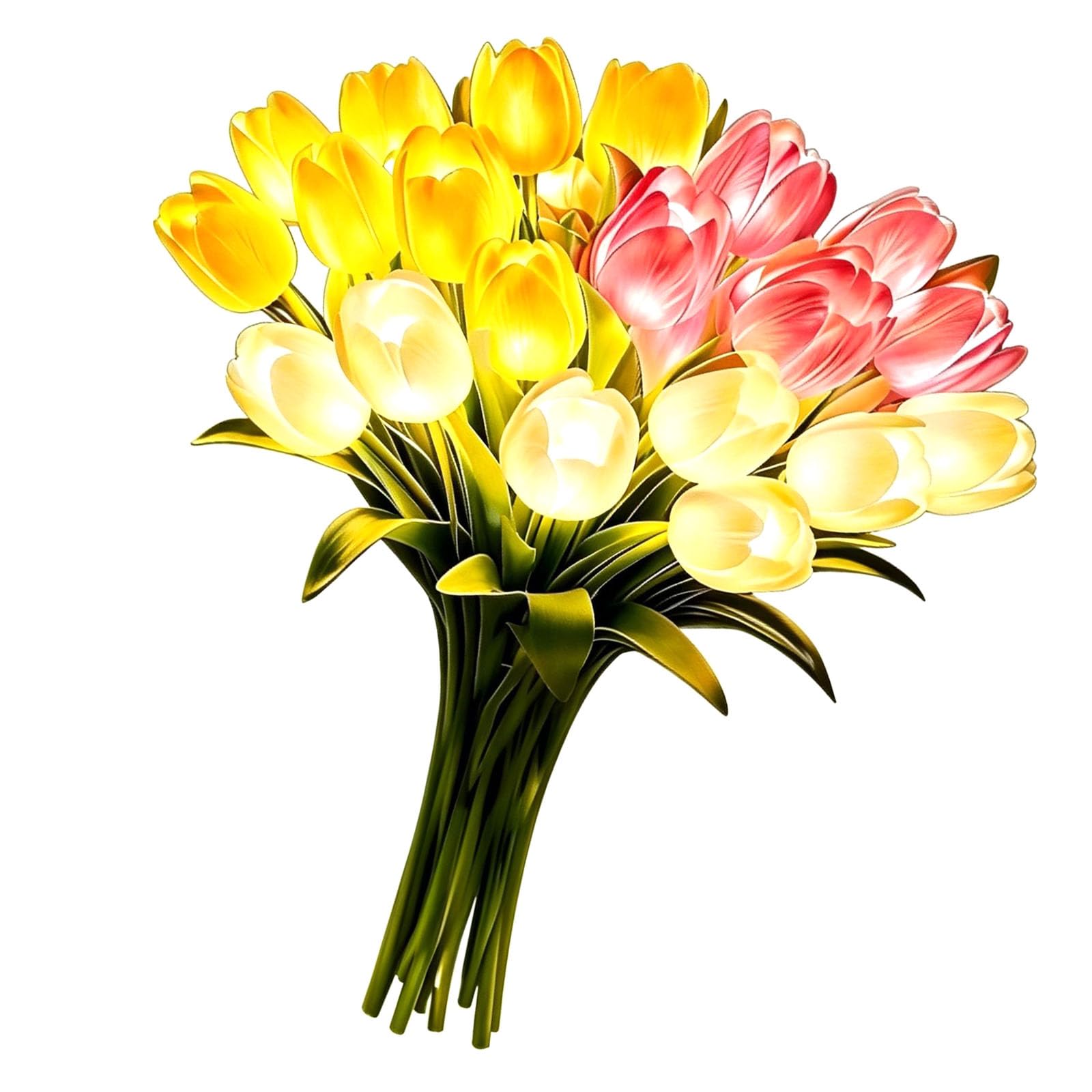 Fleurs artificielles lumineuses pour illuminer un jardin sombre sans effort