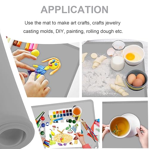 Miniatura 4 de KVK - Mantel individual de silicona para niños, reutilizable, antideslizante, para restaurante, paquete de 2, color gris