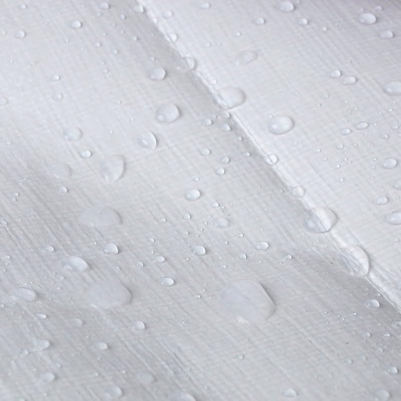 WOLTU PE Takaróponyva 180g/m² Vízálló Szakadásálló Szemmekkel - 3 x 4 metres, White