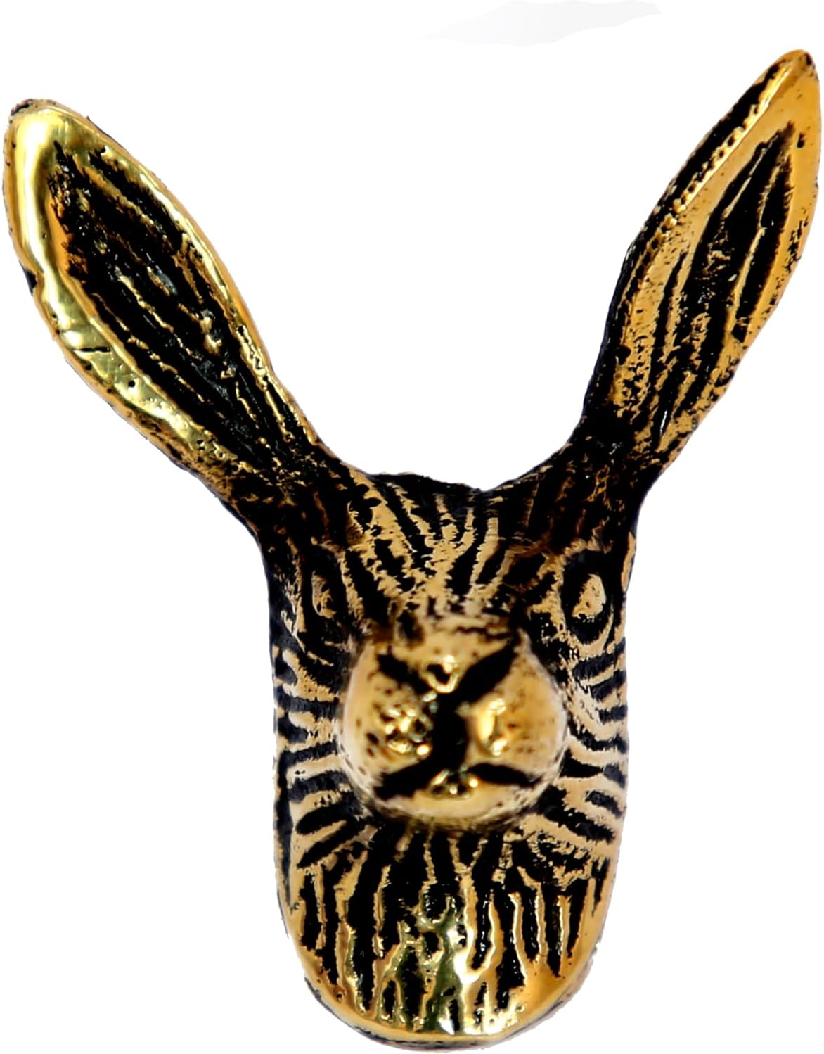 Golden/Antique Brass Rabbit Cupboard Door Handles, Animal Drawer Pulls | Gold Metal Cabinet Door Knobs (Antique)