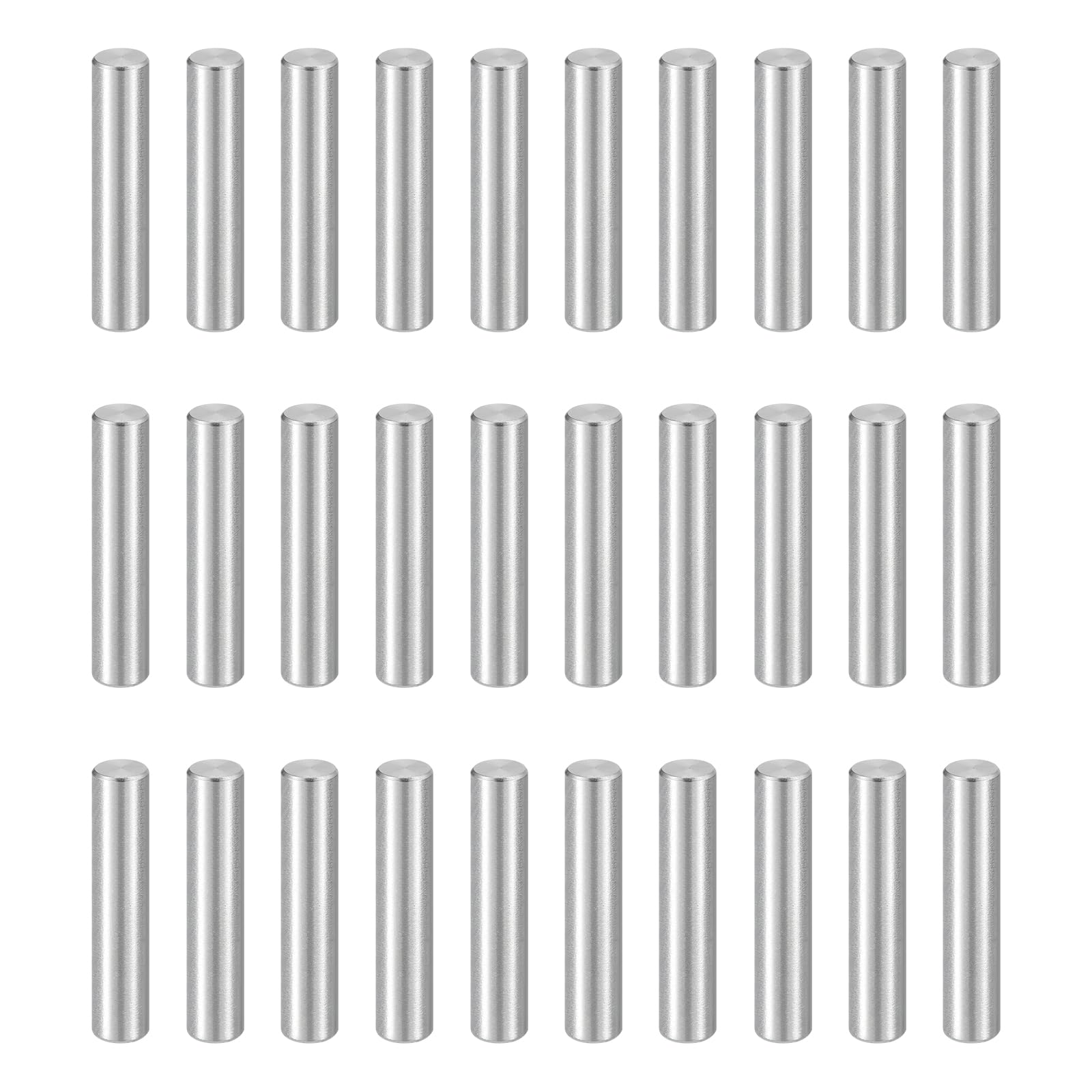 sourcing map Dowel Pins M3 x 14mm 304 Stainless Steel Silver 55pcs