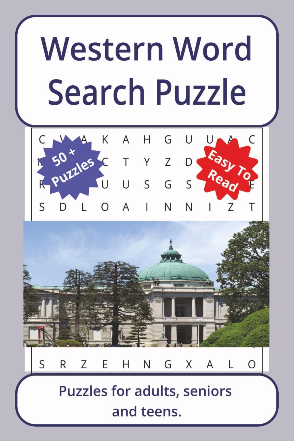 Western Word Search Puzzle: Word searches about Western architecture, with easy to read print | 6 x 9 inches. 110 pages | 50+ puzzles _ Gifts for ... (Architecture Series Word Search Puzzles)