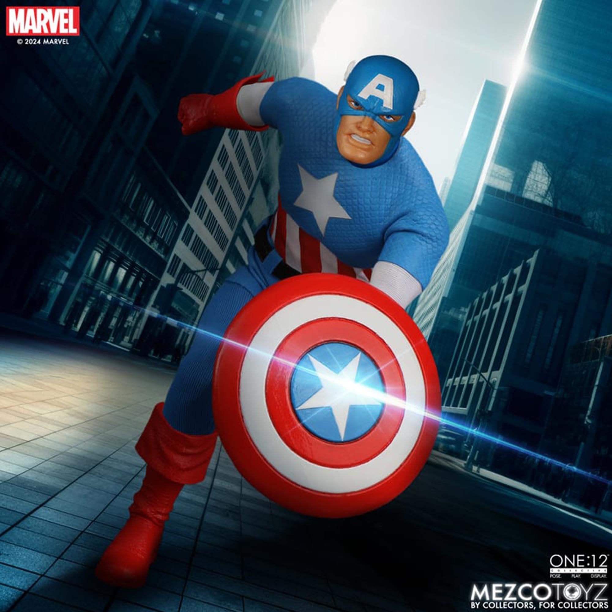 Amazon.com: Mezco Toyz One:12 Collective Marvel Comics Cap America