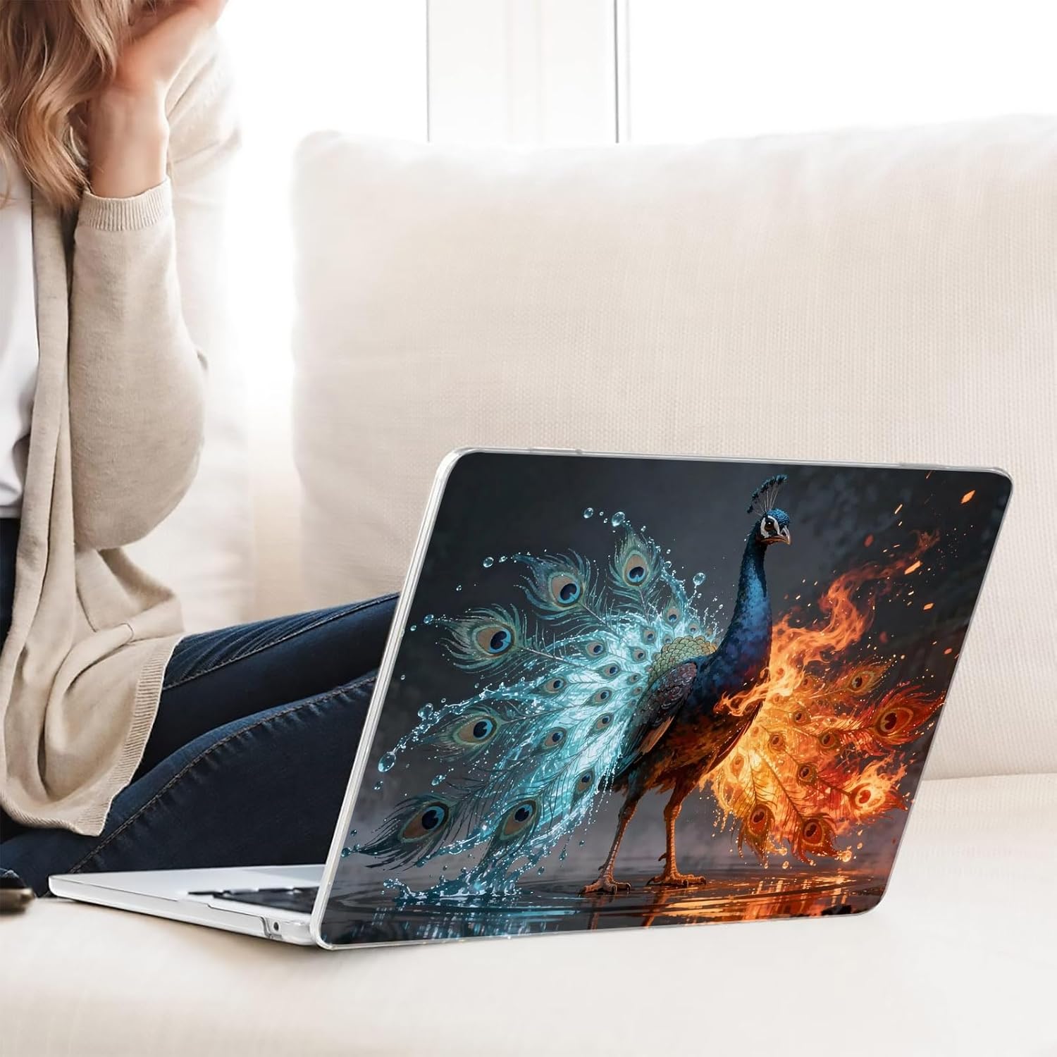 Compatible with MacBook Neo 13-inch, Hard Shell Case with Keyboard Cover and Screen Protector (A3404 A18 Pro chip, 2026 Release) - Peacock MC22528