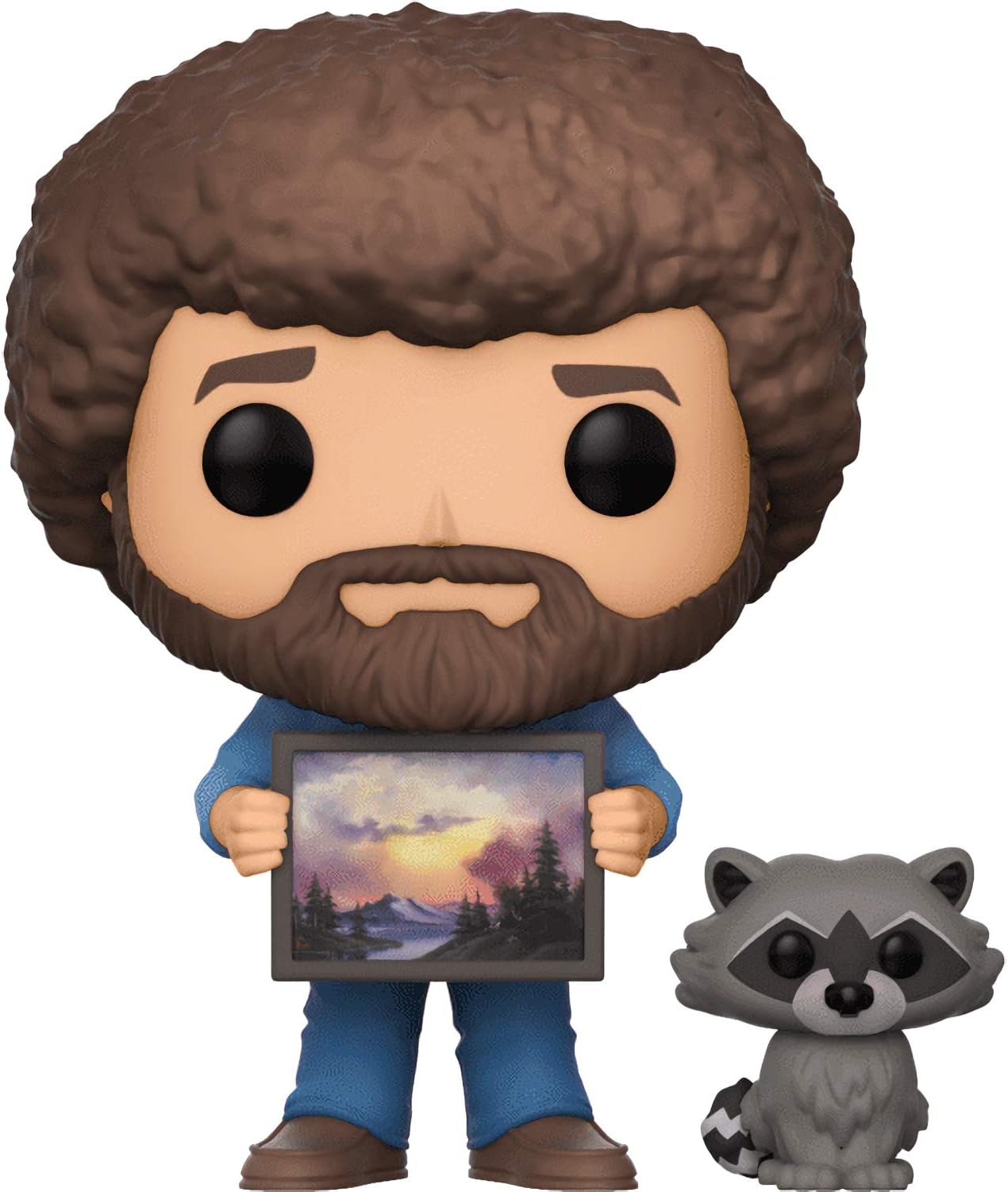 Bob Ross & Raccoon: Fun ko P o p ! TV Vinyl Figure Bundle with 1 Compatible 'ToysDiva' Graphic Protector (558-25701 - B)