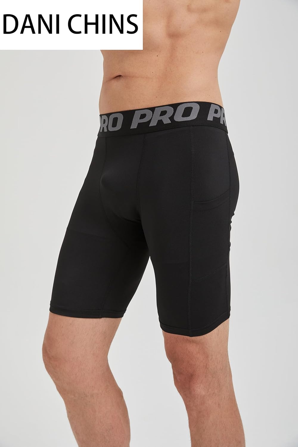 DANI CHINS Men's Athletic Compression Shorts Sports Running Workout Gym Underwear Boxer Shorts with Pockets - Image 6