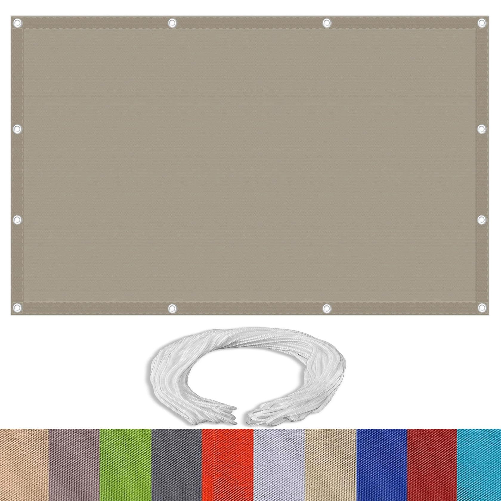Voile d'ombrage imperméable 2.5x5m pour stopper les UV et la pluie fine sur la terrasse de jardin