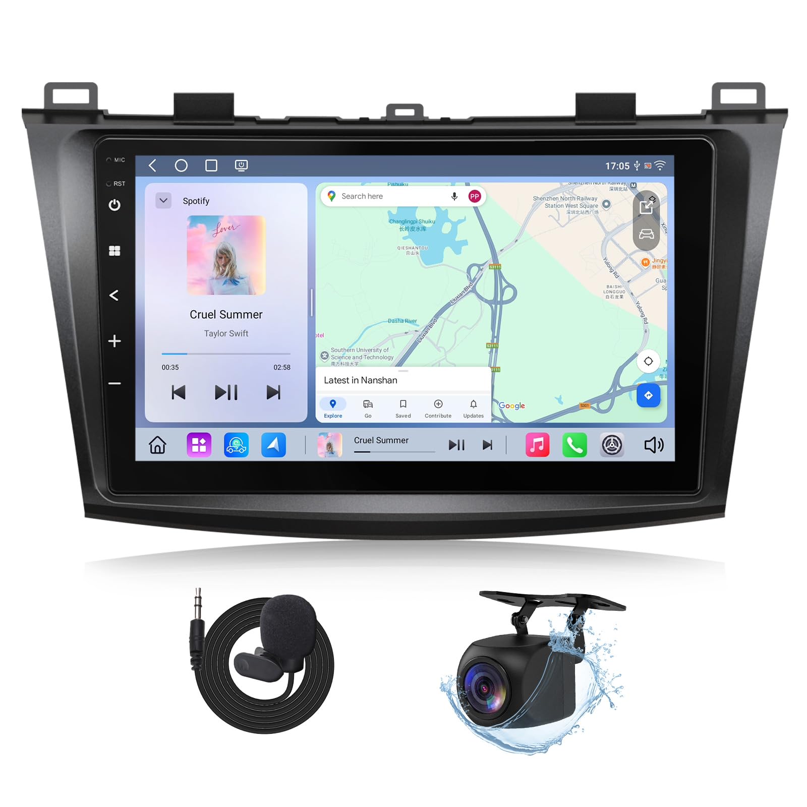 Eonon Android 13 Radio for Mazda 3 2010-2013, 8-core & 6GB+64GB, CarPlay/Android Auto, Car Stereo with 9'' QLED Screen, DSP, 4G LTE, Opitical+Coaxial Output, 5.1 Bluetooth M3BLX6S(Upgraded M3BLA12S)