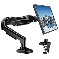 HUANUO Supporto schermo PC, braccio per schermo PC girevole a 360° per schermi curvi da 17 a 30 pollici