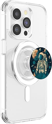 Miniatura 3 de Astronauta espacial y los planetas PopSockets MagSafe PopGrip para iPhone