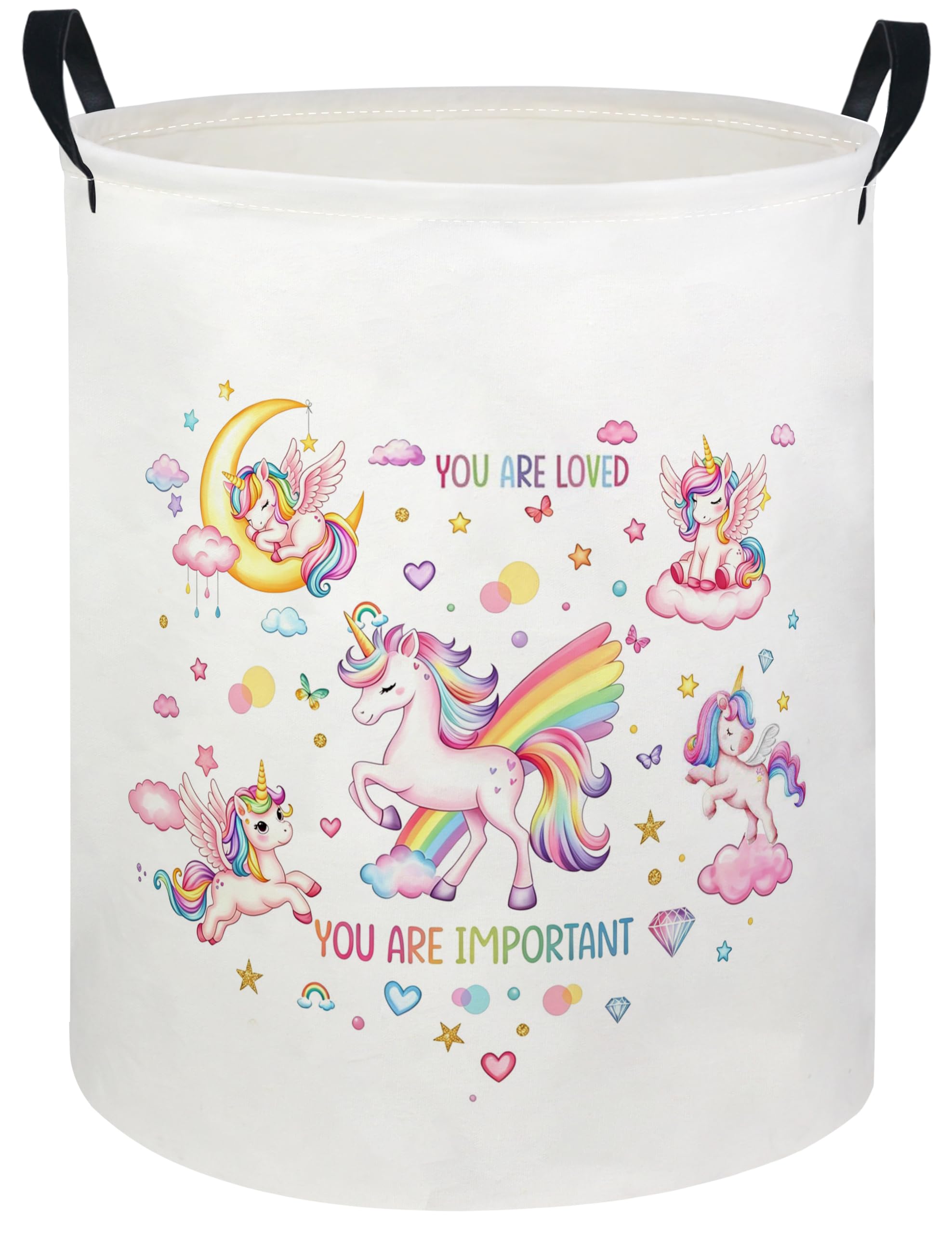 Baby Laundry Hamper kids laundry Basket Waterproof Laundry Bag for Bedroom Clothes Organizer Room Décor(Unicorn)