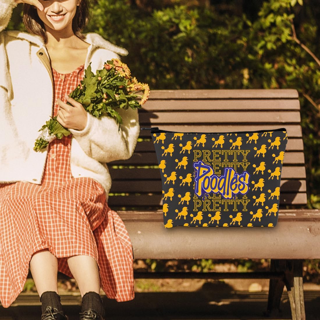 PWHAOO Sorority Makeup Bag Pretty Poodle Cosmetic Bag Sorority Gift (Pretty Poodle- B1 - Image 3