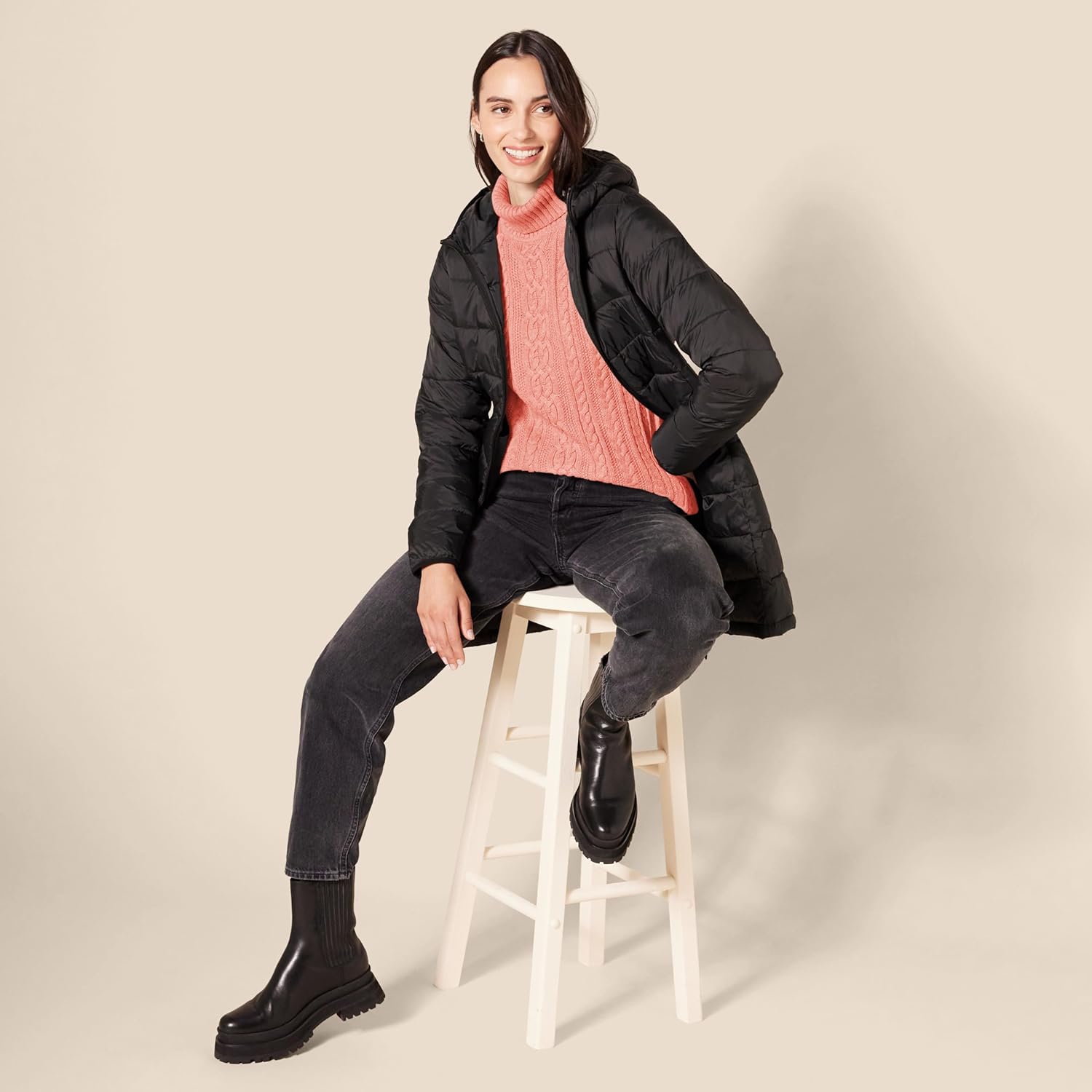 Amazon Essentials Women's Fisherman Cable Turtleneck Sweater (Available in Plus Size) - Image 5