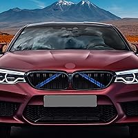 Vista 4 de TOMALL Insertos de rejilla a rayas compatibles con BMW F20 F30 2011-2021 coche V Brace Wrap Covers Accesorios exteriores Decoración para 1/2/3/4/5