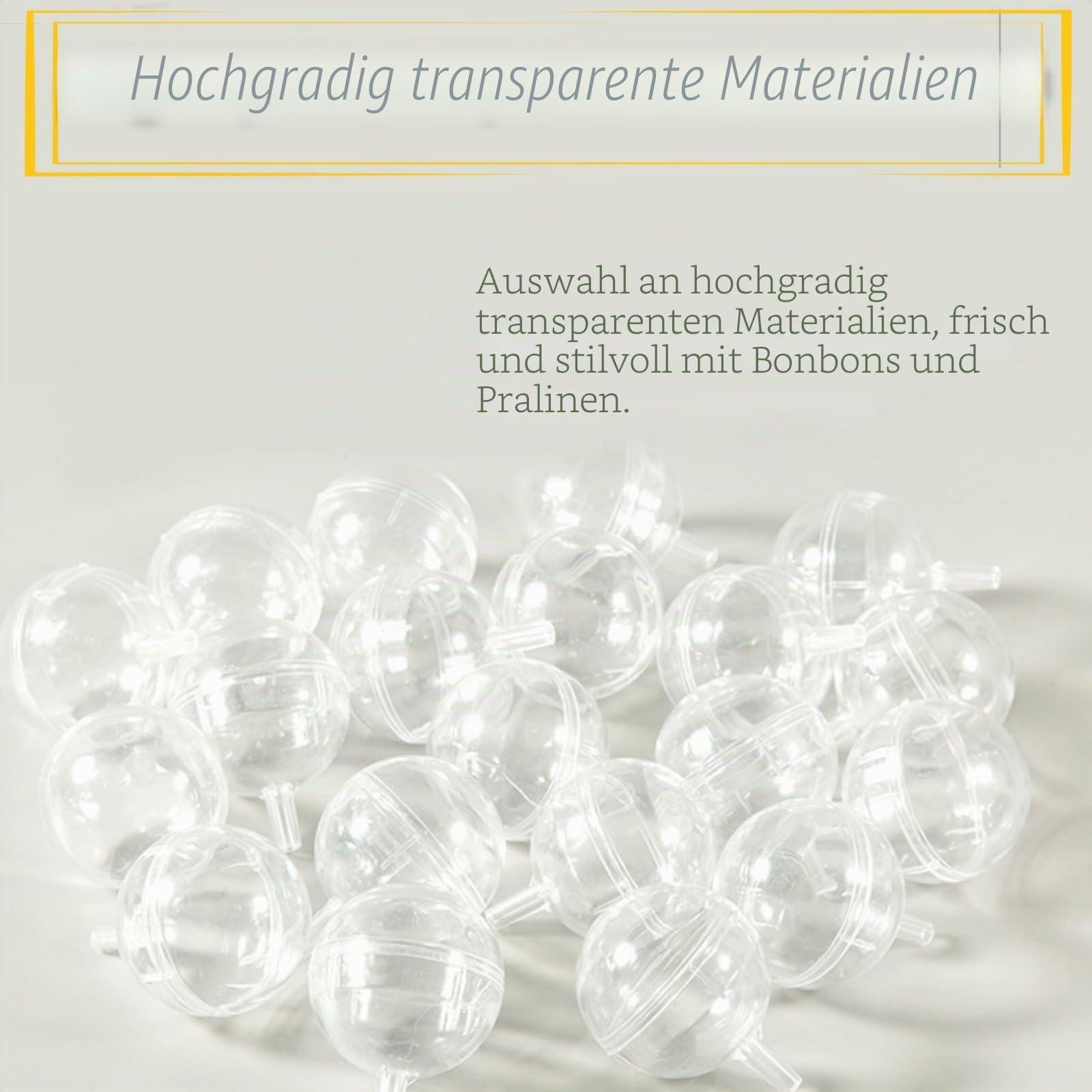 100 Stück Schokoladenhalter, transparente Kugeln, Acryl-Schokoladenhalter, Schokoladenhalter, Schokoladenstrauß, Blumenhalter, Schokoladenhüllen, geeignet für selbstgemachte Schokoladensträuße,