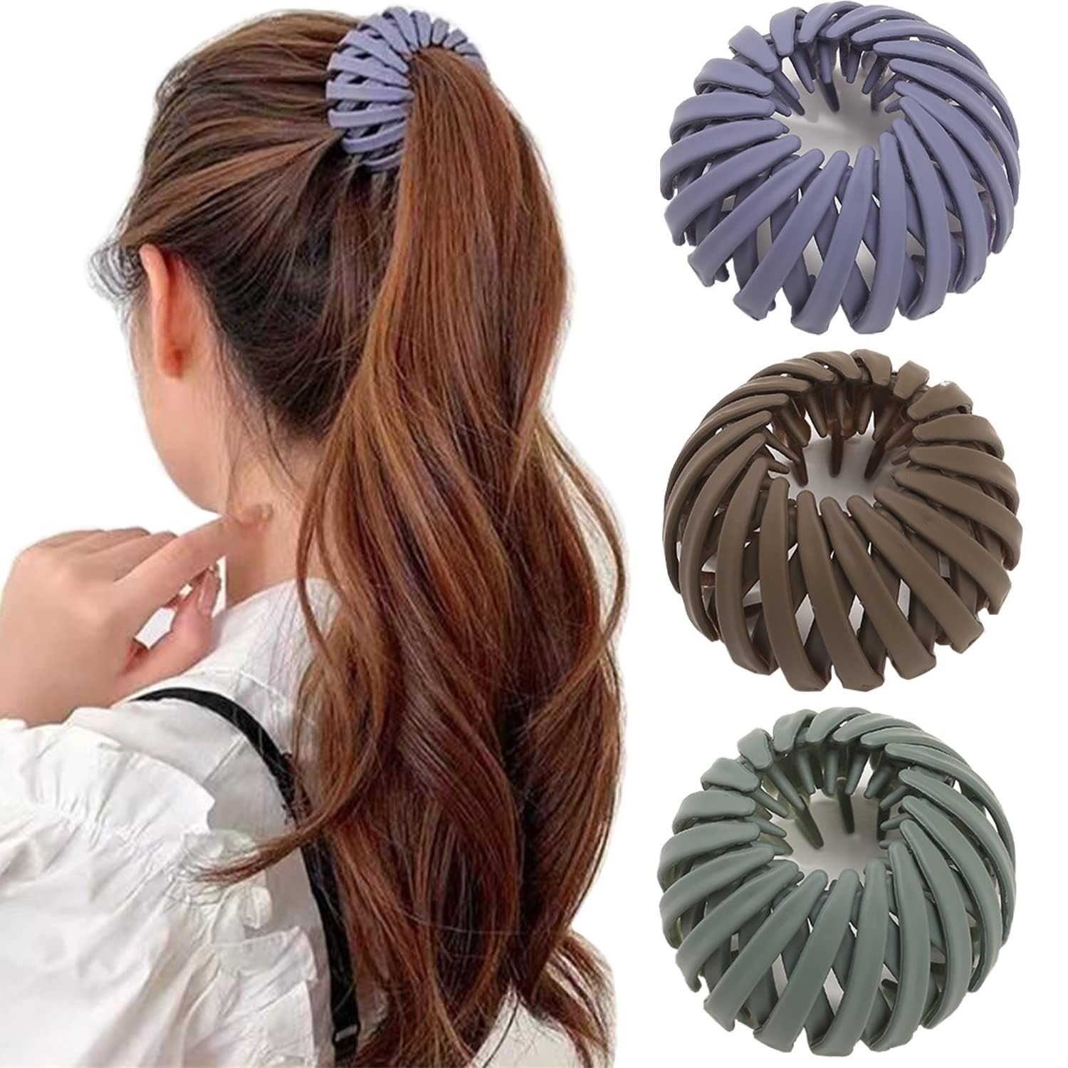 3 Pieces Bird Nest Hair Clips Plastic Ponytail Holder Bun Clip Bun Maker Hair Clips For Thick Hair And Thin Hair Accessories For Womens And Girls, Multicolor (B0CTXG4SBV) Amazon Price History, Amazon Price Tracker