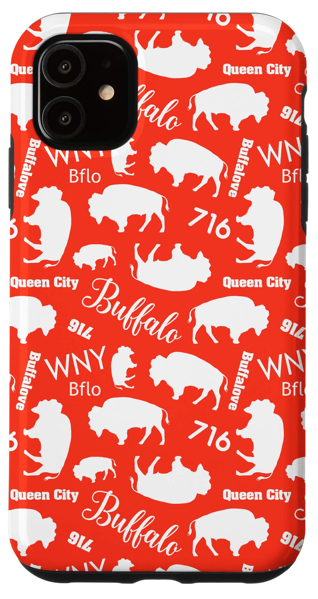 iPhone 11 Buffalo NY Bison Distressed WNY Sports Design Case