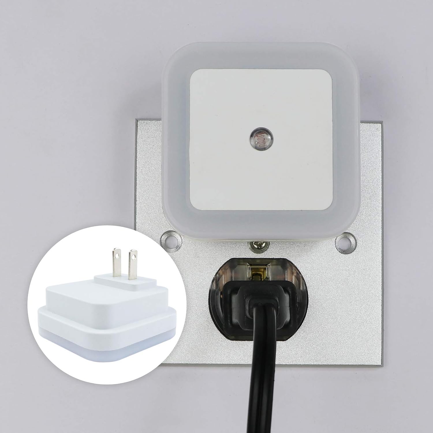 LINCO LED Plug Night Light Wall Lamp with Dusk to Smart Sensor, Pack of 8 T001 (8S)