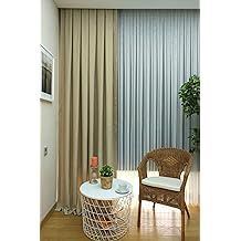 Home Depot Home Crown Beige Solid Color Soft Background Curtain Pleat-Free Plain Planting Extraphor Gathered Single Wing TACEKSSOFTFONPERDE001, Beige, 70 x 270