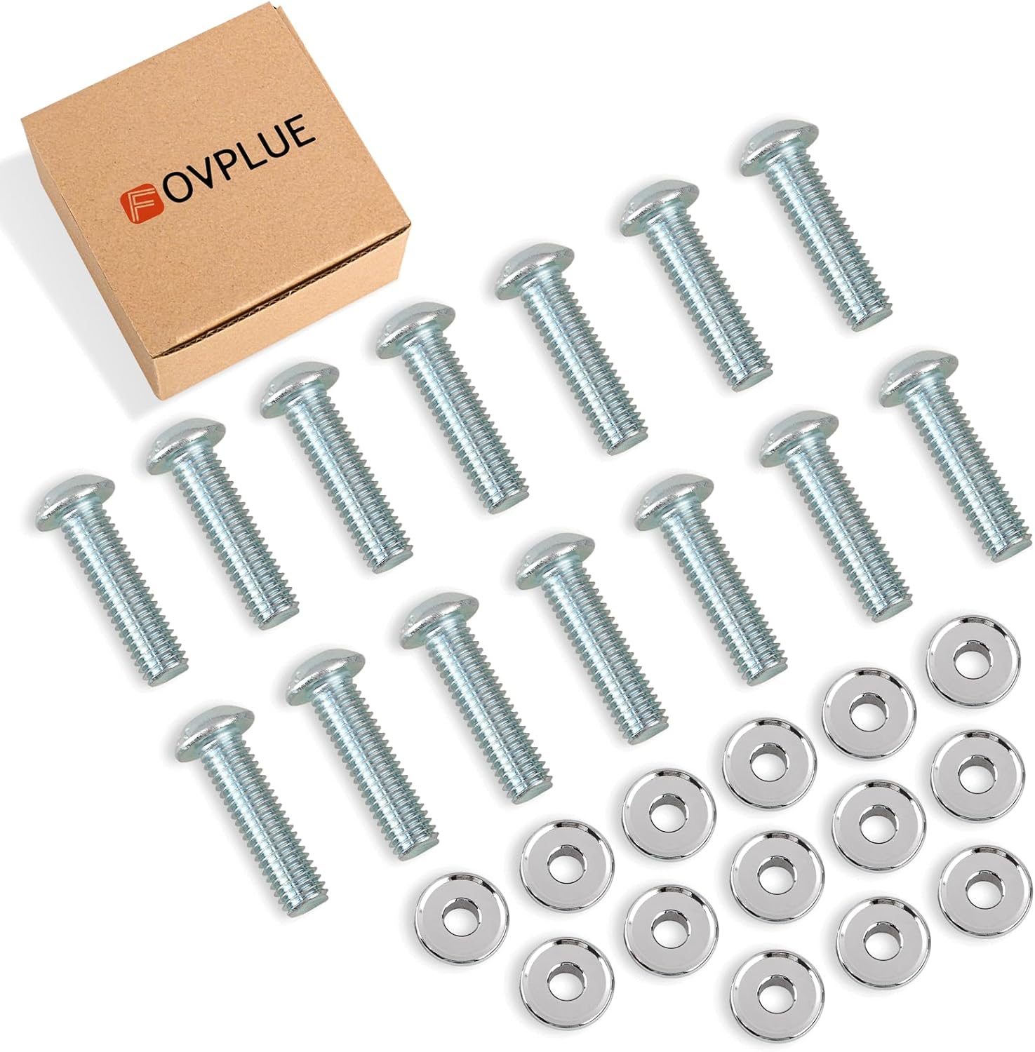 FOVPLUE Front Brake Disc/Rotor Hardware Kit,M8 X 1.25 Threads Screws/Bolts For 2009-2024 Harley Touring Models,for Cvo Road Glide Tri Glide Electra Glide Street Glide wheels,Chrome,14 Bolts