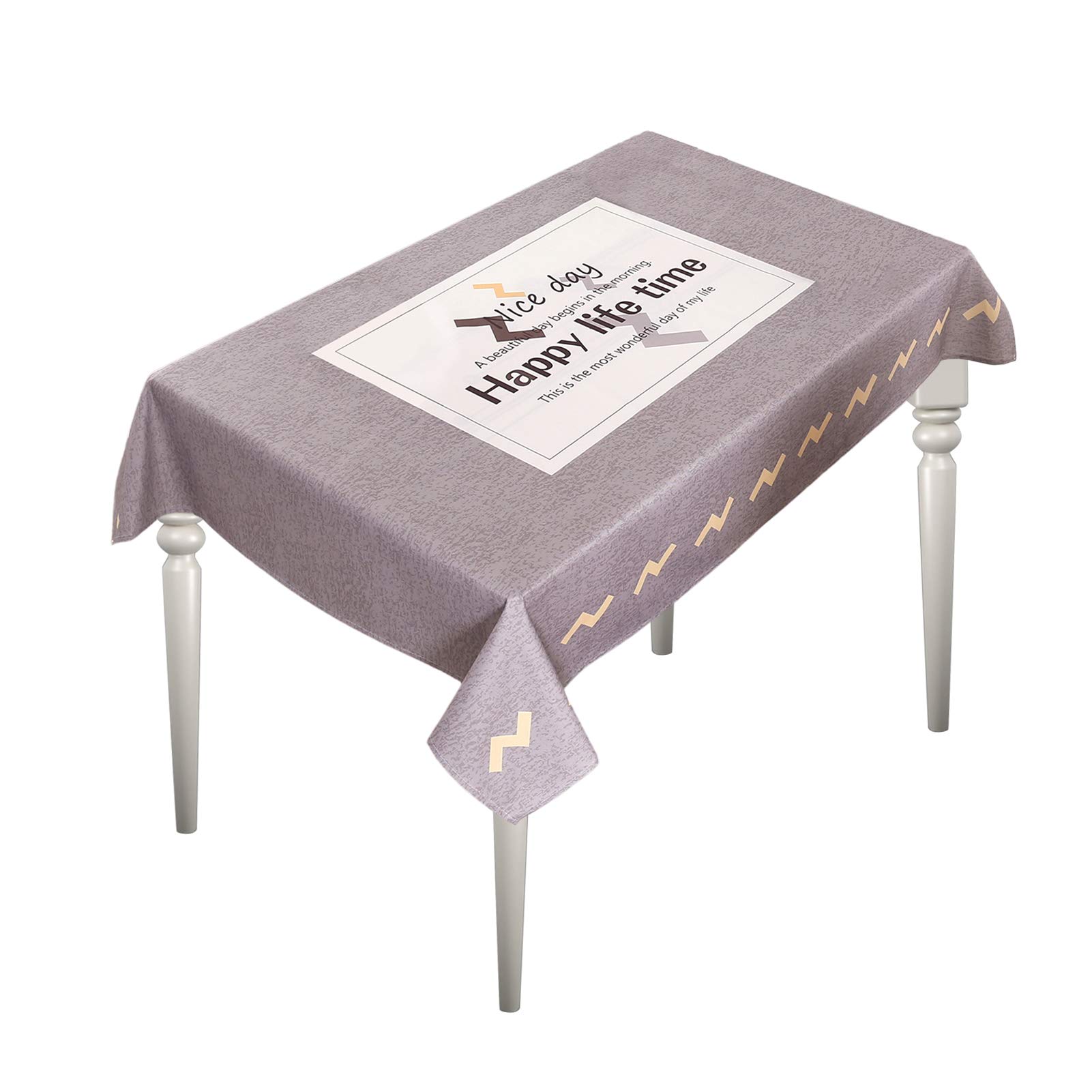 Dining Table Cloths Rectangle LINGSFIRE Cotton Linen Farmhouse Tablecloth Water Resistant Washable Coffee Table Cloths for...