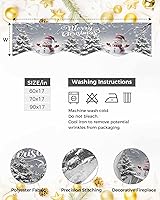 Vista 6 de Bufanda de Navidad gris para chimenea, muñeco de nieve gris para chimenea, decoración de mantel de Navidad con copo de nieve de invierno, cubierta