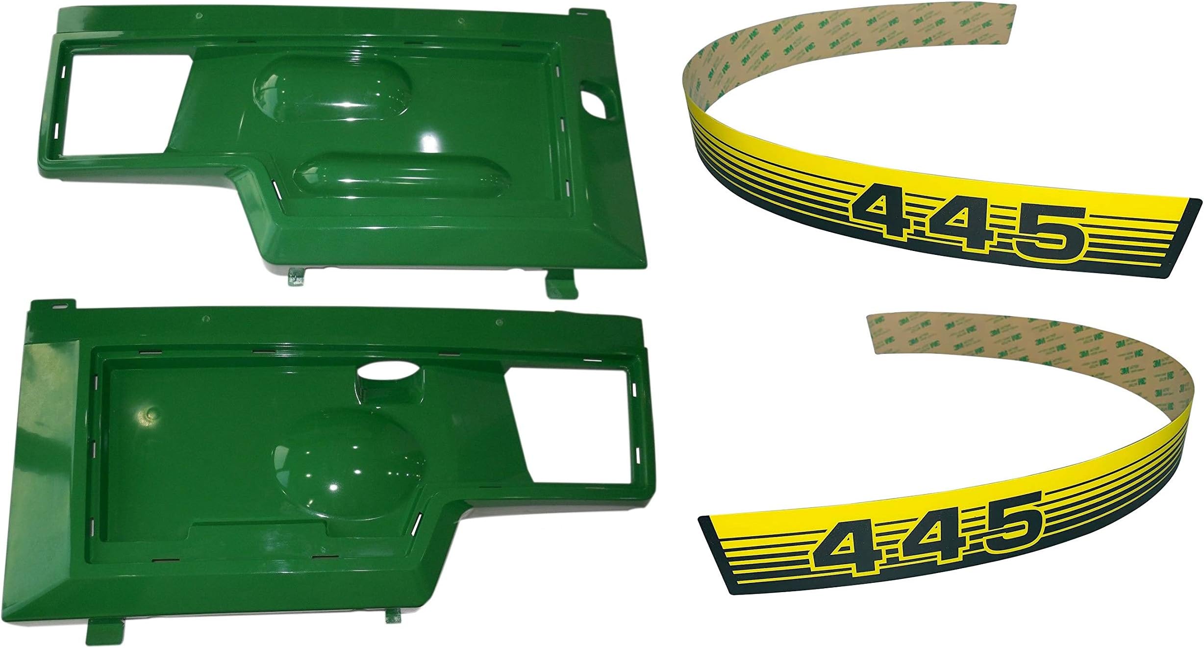 New LH & RH Side Panels/Decal Set/Panel Retaining Clip Kit Replaces AM128982 AM128983 M116148 M1166149 Compatible with JohnDeere 445 S/n Below 070000